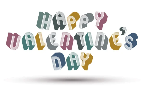 Happy Valentines Day greeting phrase — Stock Vector