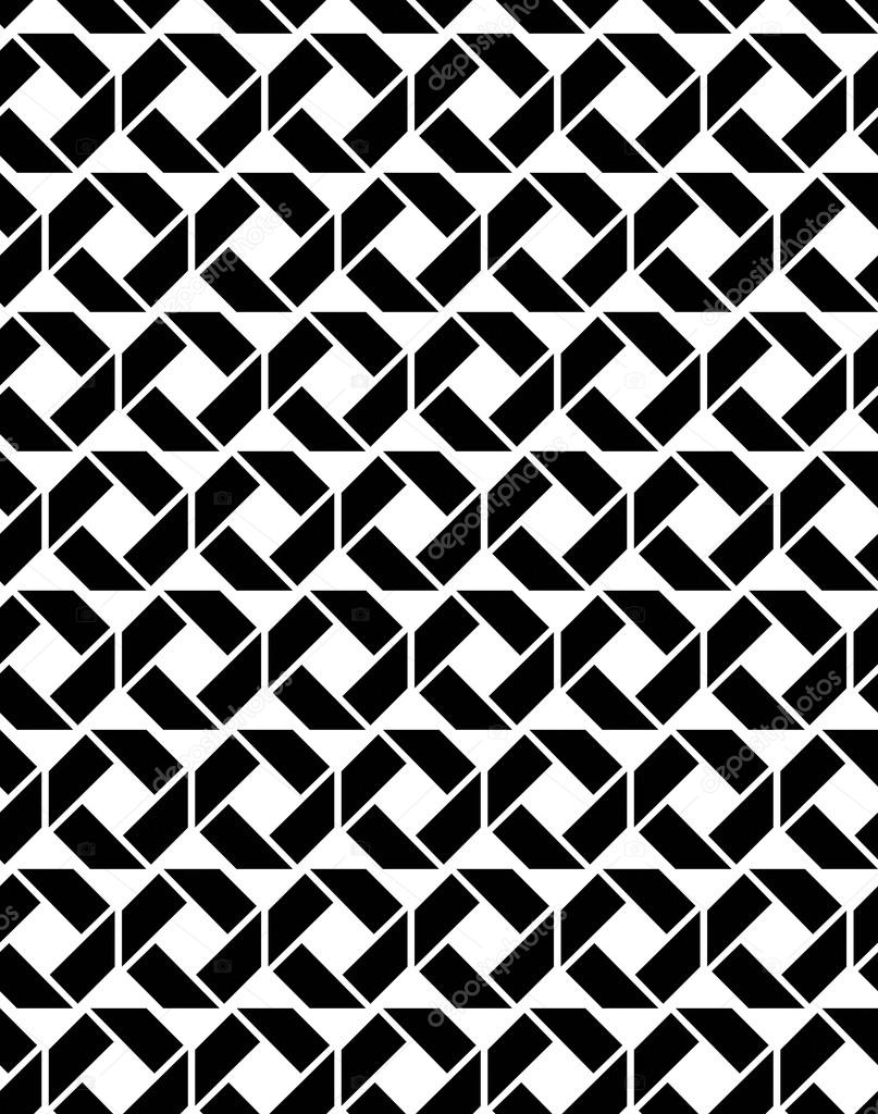 Monochrome endless texture with geometric figures