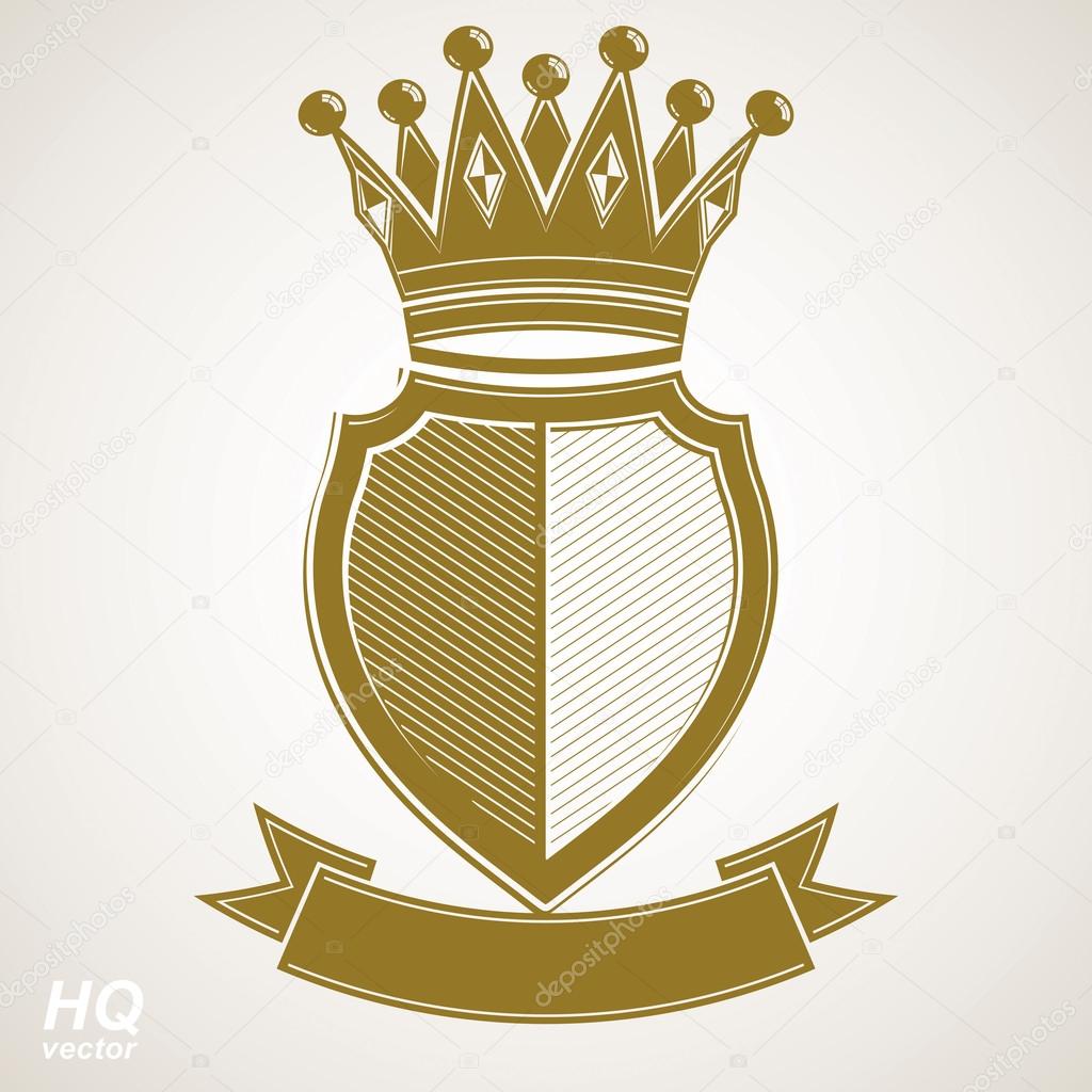 Heraldic royal blazon illustration