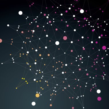 abstract mesh shape on dark backdrop