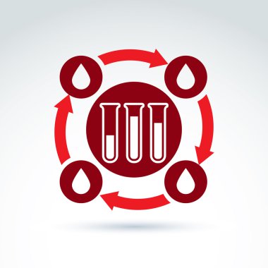 Donor blood and Circulatory system icon clipart