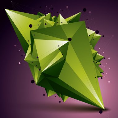 Soyut 3d poligonal nesne yapısı