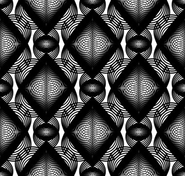 Siyah grafik çizgiler ile sürekli desen