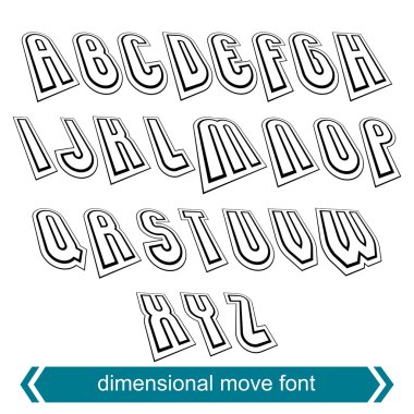 Boyutlu hareket yazı tipi