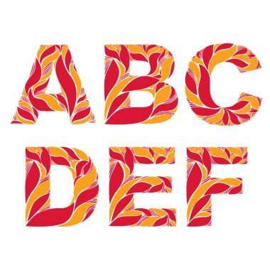 Retro uppercase letters