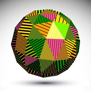 Vivid geometric spherical object clipart