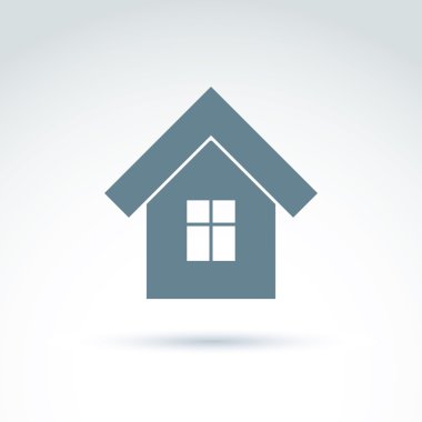 home illustration, real estate icon.