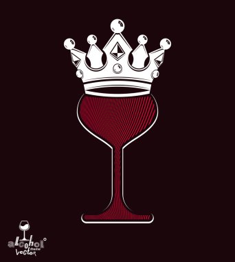 Sophisticated luxury wineglass clipart