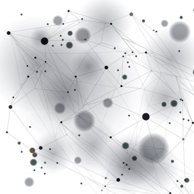 siyah ve beyaz bağlı noktalar ve çizgiler