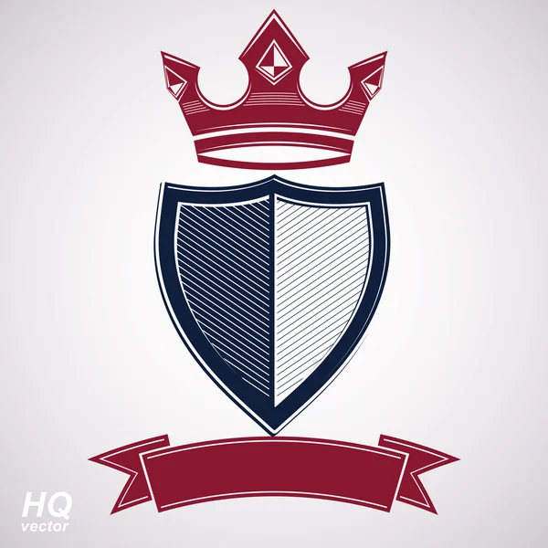 kalkan ile taç ve dalgalanmaya şenlikli şerit.