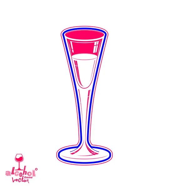 Classic 3d champagne goblet — Stock Vector