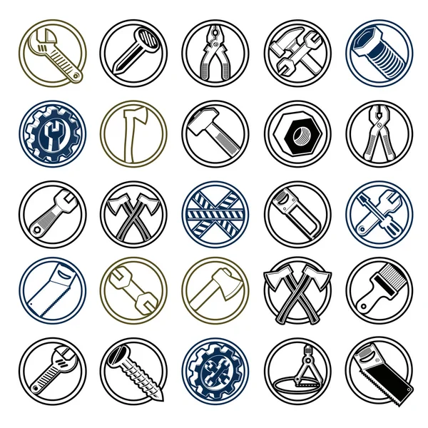 Colección de instrumentos de reparación — Vector de stock