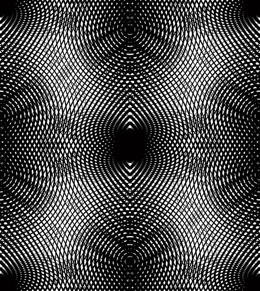 Monochromes Streifenmuster illusionär endloses Muster — Stockvektor