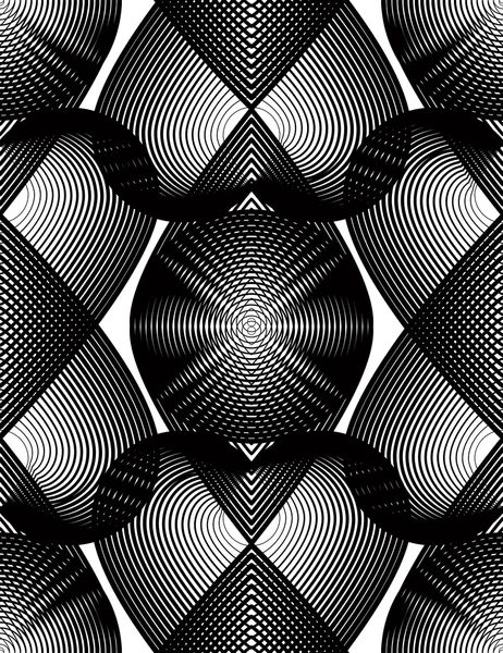 Motif avec lignes graphiques noires — Image vectorielle