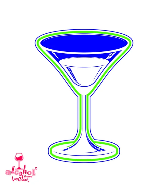 Vidrio de martini realista — Vector de stock