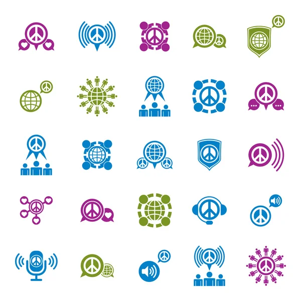 Society unusual icons set — Stock Vector