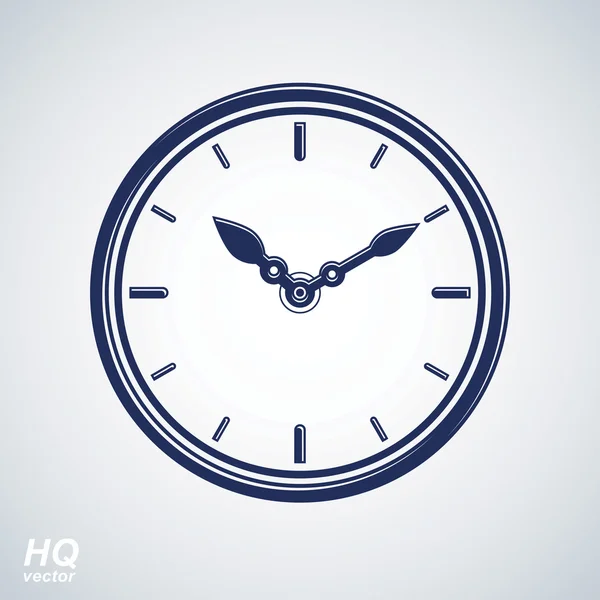Reloj con una hora de mano en el dial . — Vector de stock