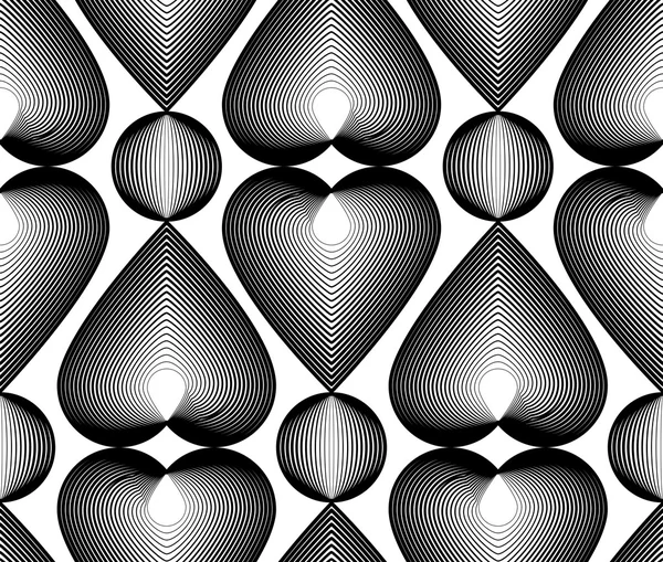 Modèle abstrait sans couture illusoire — Image vectorielle