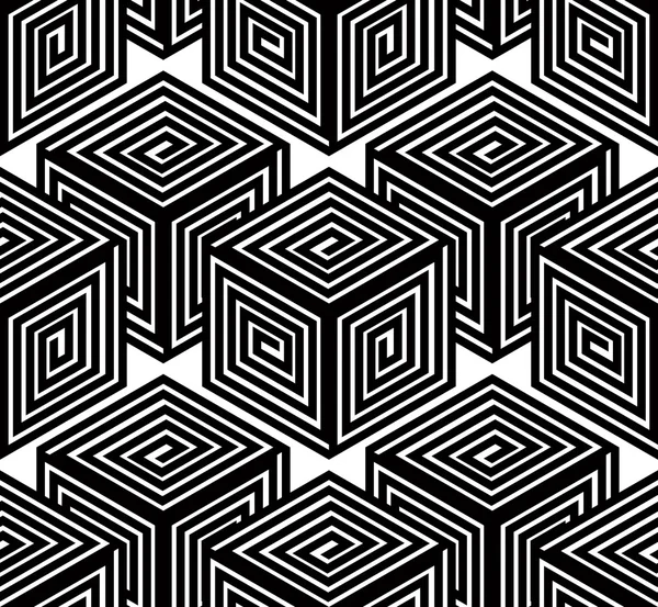 Illusive abstract geometric seamless pattern. — Stock Vector