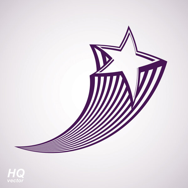 pentagonal comet star illustration