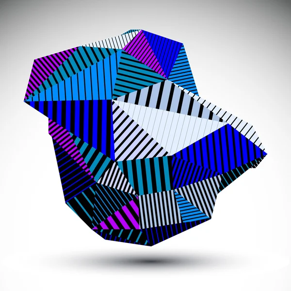Bright triangular abstract 3D object — 图库矢量图片