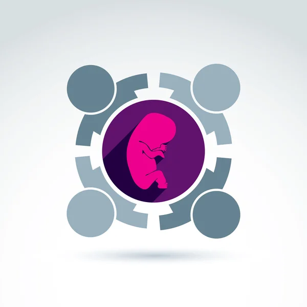 Grossesse et avortement idée — Image vectorielle