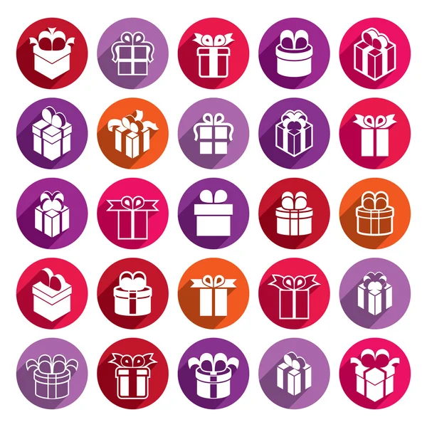 Gift boxes icons — Stock Vector