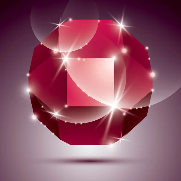 Party red sparkling disco ball. — Stockvector