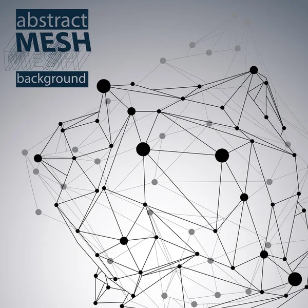 3D Mesh abstrakter Hintergrund — Stockvektor