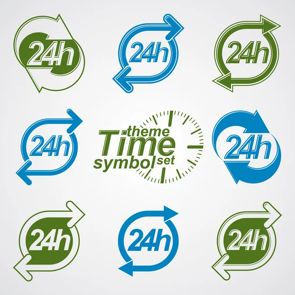 Graphic web 24 hours timer — Stock Vector