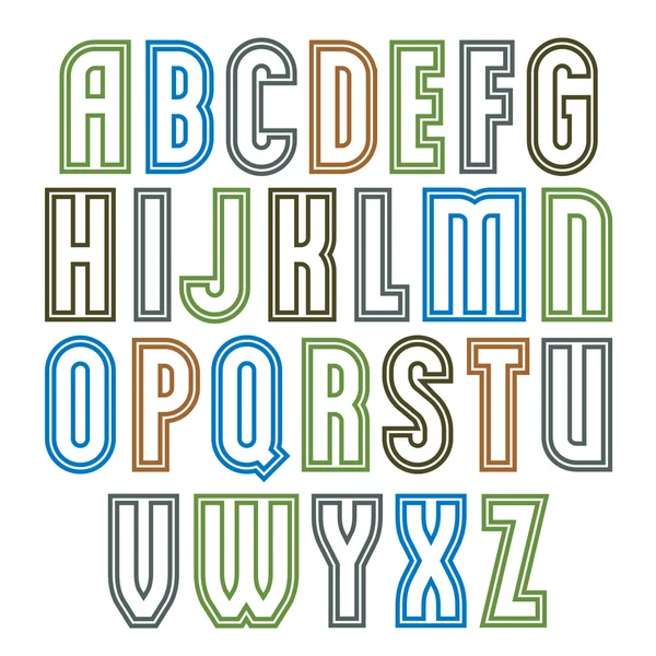 Poster elegant stripy font — 图库矢量图片