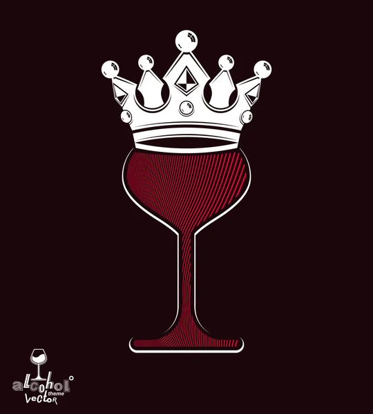 Sophisticated luxury wineglass — Stock Vector