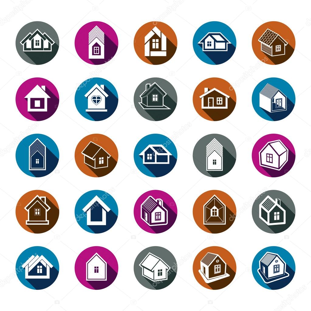 Houses abstract icons