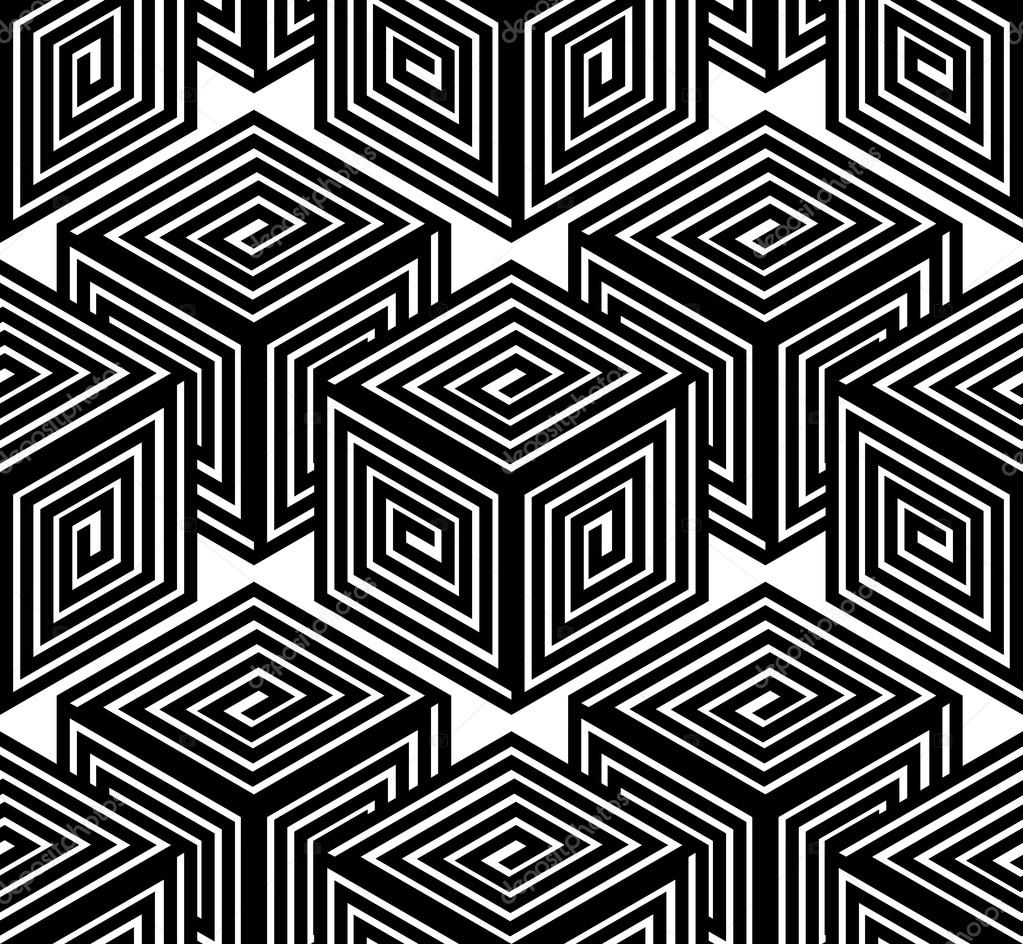 illusive abstract geometric seamless pattern.
