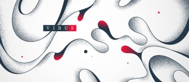 Mikroskobik görünüm vektör soyut arkaplan gibi, hareket halinde kıvrımlı çizgiler soyut duvar kağıdı, sıvı çizgiler ve dokular dinamik eğriler, yaşam formu mikroorganizması.