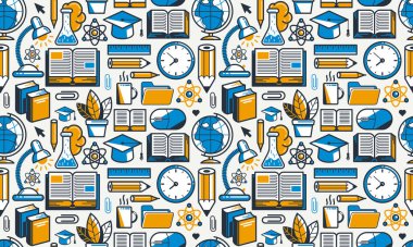 Eðitim ve çalýþma, fizik ve kimya unsurlarý içeren sonsuz duvar kağıdı vektörü bir ikon, okul öðrenimi olarak ayrý olarak kullanýlabilir..