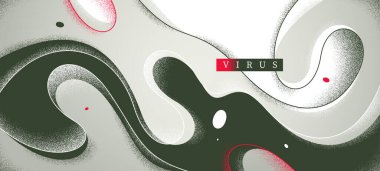 Dinamik hareket vektöründeki kıvrımlı çizgiler soyut arkaplan, mutasyondaki virüs yaşam formu duvar kağıdı sanatı gibi görünüyor, sıvı eğrisi doğrusal soyutlama, dalgalı hareket.