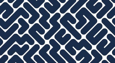 Labirent sonsuz soyut arka plan, açısal çizgileri olan bir mantık oyununun vektörsüz deseni, sürekli geometrik duvar kağıdı..