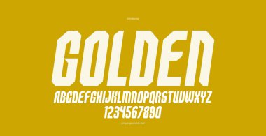 Logolar ve amblemler için kentsel italik devasa geometrik yazı tipi, asgari güçlü vektör yazı tipi, yuvarlak elemanları olmayan tipografi, sadece köşeler ve düz çizgiler geometri.