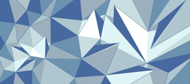 Düşük polimer ışık vektörü soyut arkaplan, 3D çokgen kristal yapı yüzeyi, kırık minimetrik cephe yapısı, harap soyutlama.