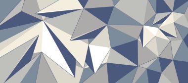 Düşük polimer ışık vektörü soyut arkaplan, 3D çokgen kristal yapı yüzeyi, kırık minimetrik cephe yapısı, harap soyutlama.