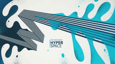 Dinamik vektör soyut arkaplan, üç boyutlu uzayda bir lav sıvısının enerji patlaması perspektifi, hareket halinde sıçrama, modern yaratıcı sanat duvar kağıdı.