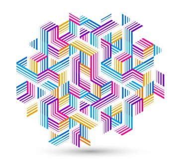 3D izometrik küp tasarım vektörü geometrik soyut arkaplan, modern şehir soyutlama teması, yapı binaları ve bloklar şekil gibi görünüyor, çokgen stil.