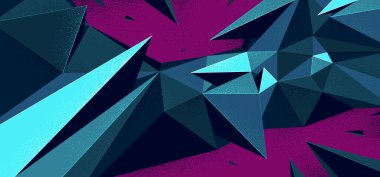 Çokgen dinamik kaos, vektör soyut arkaplanı, düşük poli 3D hareketli ve enerjili duvar kağıdı şeklini şekillendirir.