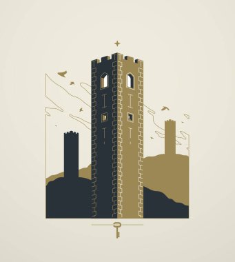 Modern markalar, sistemler ve kurumsal iletişim için istikrar, güvenlik ve güvenilirliğin görselleştirilmesi, korunma ve güveni kavramsal örneklendirme.