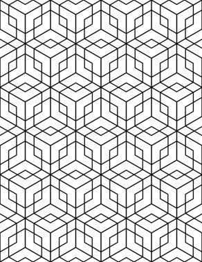 Regular contrast textured pattern with cubes