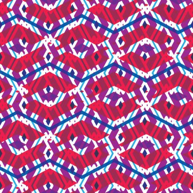 Dikişsiz desen, renkli labirent vektör son dağınık geometrik çizgili