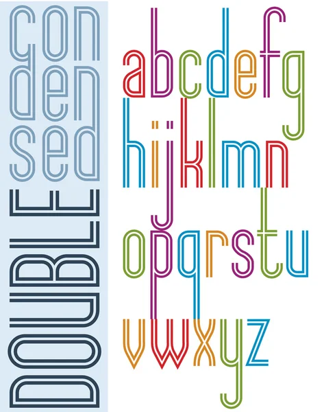 Poster condensed bright font — 스톡 벡터