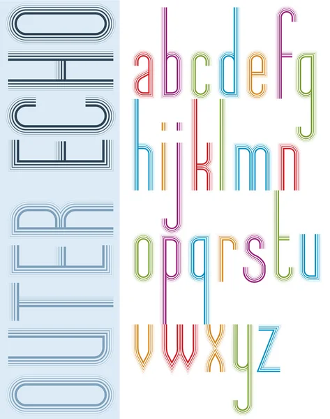 Poster bright echo condensed font — 图库矢量图片