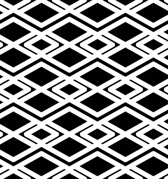 Patrón geométrico sin costura en blanco y negro — Vector de stock